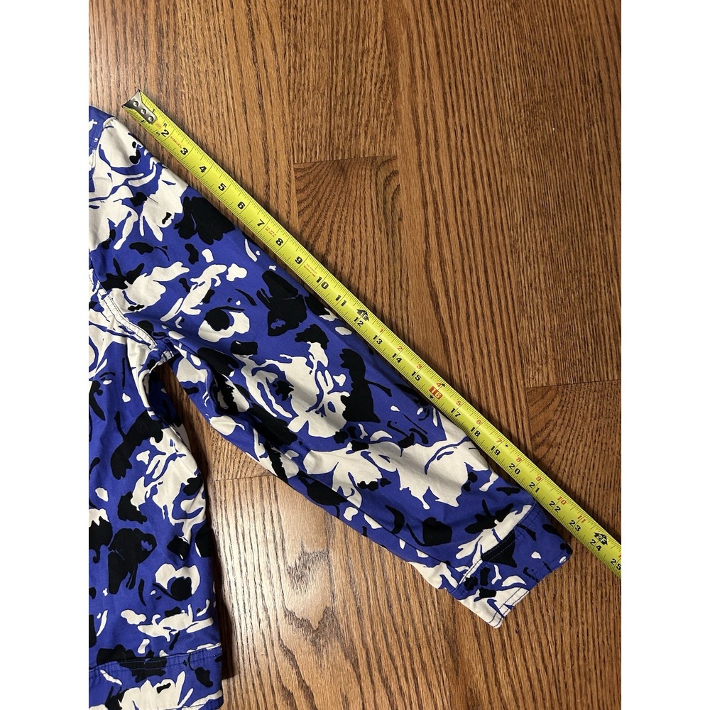 Liz Claiborne Women's Jacket Floral Purple Black White Buttons Packets Size 18 W - Picture 7 of 10